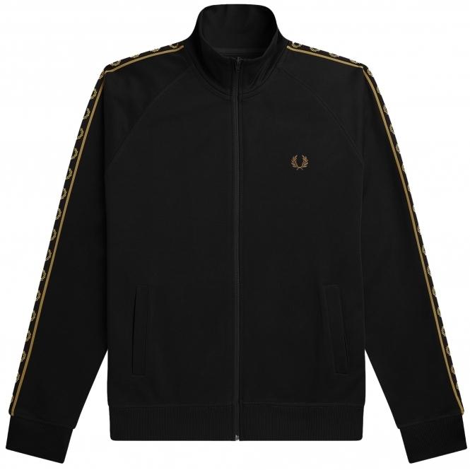 Fred Perry Contrast Tape Track Black / Warm Stone