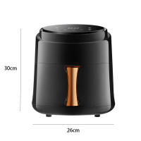 Freidora aire de 8L para cocinar de forma saludable, sartén para freír sin aceite de 1400 W, horno de circulación rápida, cesta antiadherente extraíble, fácil de limpiar, pantalla táctil digital LCD (negra) - details 4