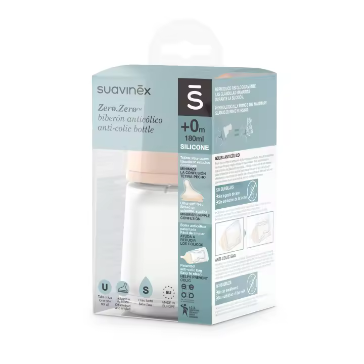 SUAVINEX BIBERON ANTICOLICO ZERO FLUJO S 180 ML - 1