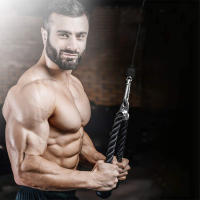 Accesorio De Ejercicio Para Máquina De Cables Tirador De Cuerda Monohandlar Para Tríceps Y Biceps Entrenamiento De Fuerza Unisex - details 1