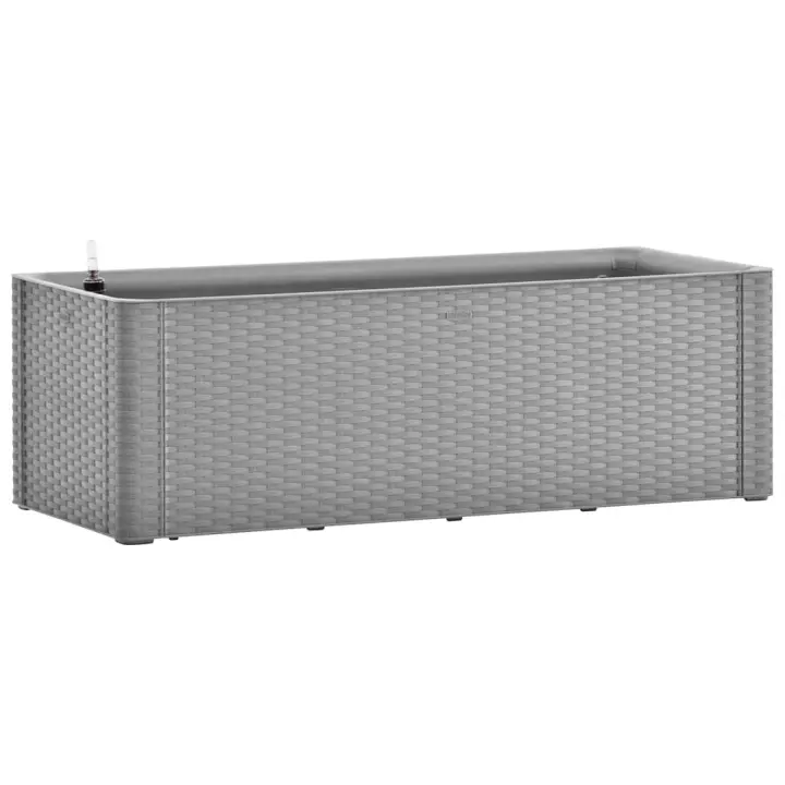 vidaXL Arriate con sistema de riego automático 100x43x33 cm Color Blanco,  Antracita,  Gris y mas - 1