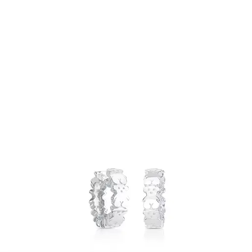 Pendientes de Aro de perros de Plata Auténtica 925 - 1
