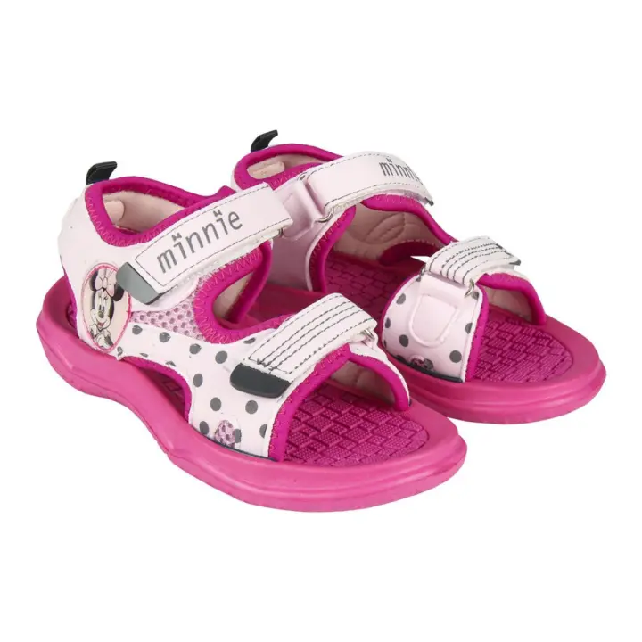 Sandalias Minnie Mouse Rosa con Estampados Divertidos para Niña - 1