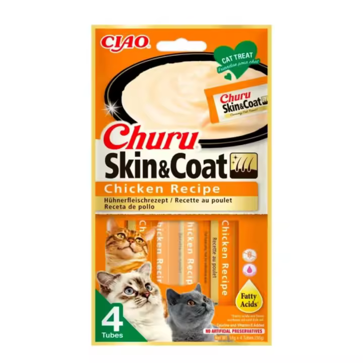 Churu Cat Skin & Coat Receta De Pollo 4 X 14Gr - 1