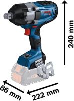 Bosch Professional BITURBO GDS 18V-1050 H - Atornillador de impacto a batería (Brushless, 18V, 1050 Nm, tornillos hasta M24, sin batería, en caja) - details 1
