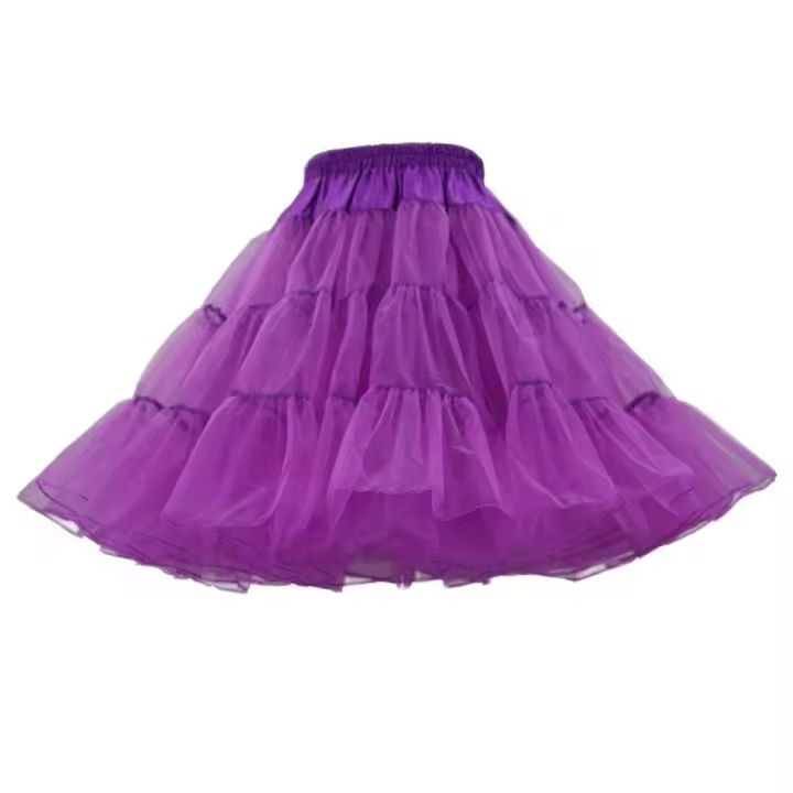 BABYONLINE Falda De Tul Corta Para Mujer En Rojo Estilo Rockabilly Falda De Boda Crinolina Tutú Media Falda Accesorio De Boda Para Adulto - 1