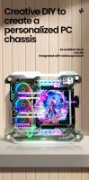 Proyector De Holograma 3D LED Mini Personalizable Con Fan Para Halloween Y Navidad Exhibición Transparente Self-contained Sin Baterías Incluidas - details 7