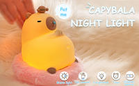 Lámpara Nocturna Para Niños De Silicona Capybara Cartoon USB Recargable Con Temporizador Y Regulación De Brillo Luces De Noche Decorativas Para Habitación - details 9