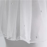 Velo De Novia Crystal Corto 1 Capa Malla Suave Con Peine Accesorios De Cabello Para Boda Para Mujeres Y Niñas - details 3