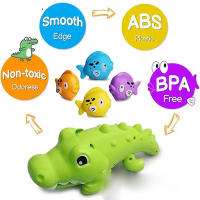 Juguete De Baño Para Niños Juego De Crocodilo Grande Comiendo Pequeños Peces Juguetes De Agua Para Jugar En Verano - details 2