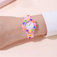 Reloj De Pulsera Para Niñas Colorido Con Semillas De Girasol Regalo Perfecto Reloj De Cuarzo Resistente Al Agua Estilo Casual - details 5
