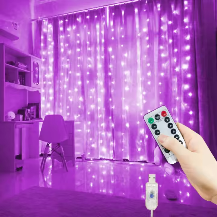 Decoración De Navidad Para El Hogar Guirnalda LED De Navidad Para Puerta Y Ventana Luz De Hadas Para Árbol Y Dormitorio - 1
