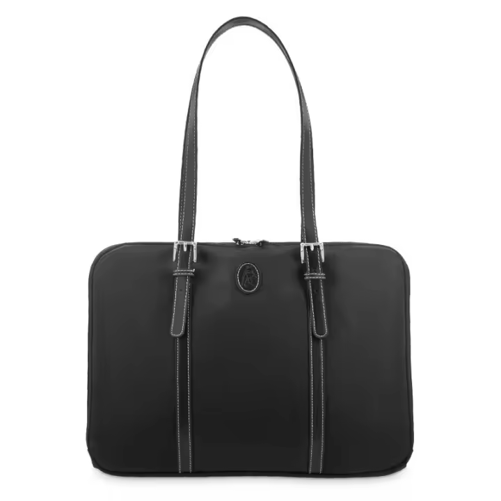 EL POTRO: BOLSO CARPETA DE LONA/PIEL 3716-PARIS-NEGRO El Potro - 1