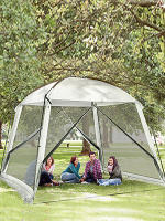 Carpa de Jardín 3x3 m Cenador para 6-8 Personas con 4 Mosquiteras y 2 Puertas Protección UV50+ y Bolsa de Transporte Carpa para Camping Terraza Patio Exterior Blanco - details 1