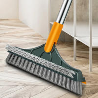Cepillo Mágico 3 En 1 Limpieza Doméstica Cepillo De Piso Escobilla Con Mango Largo Acero Inoxidable Microfibra Para Baño Y Hogar - details 3