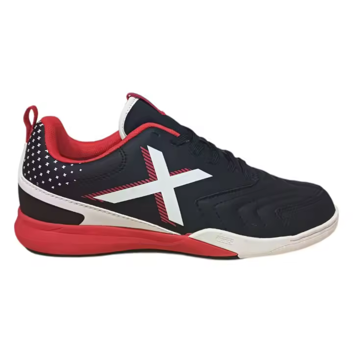 Zapatillas Munich Rondito Kid 10 Indoor Negro Rojo Blanca 4067010 Futbol Sala Niño - 1