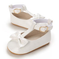 Zapatos De Bebé Para Niñas Serie Blanca PU Cuero Suela Suave Antideslizante Cordón Zapatos De Princesa Para Recién Nacidos - details 19