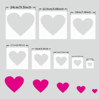 YOMDID 8pcs Plantillas De Pintura En Forma De Corazón Para Pintura Con Spray Herramientas De Dibujo Para Paredes Y Scrapbooking - details 0