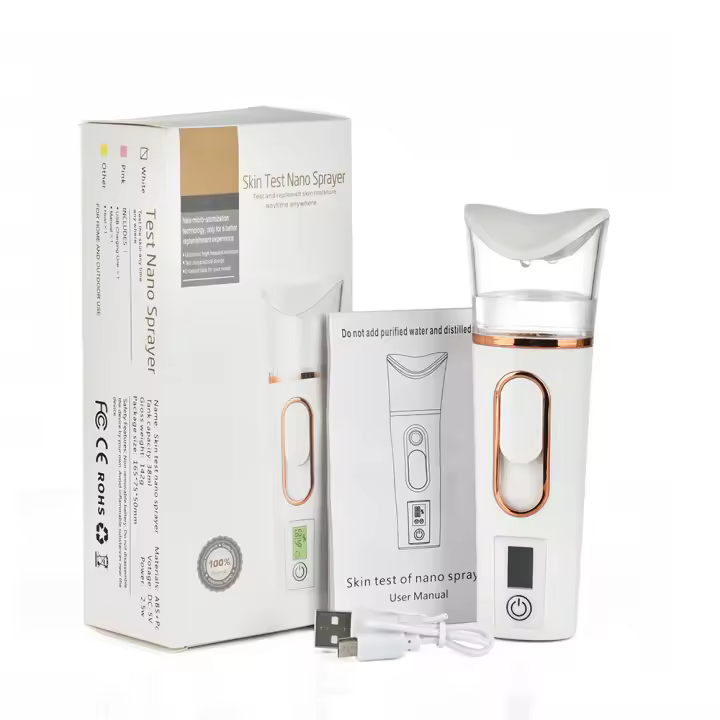 Nano Spray Facial Steamer Portátil Mini Mist Sprayer Hidratante Humidificador Para Cuidado De La Piel Con Carga USB - 1