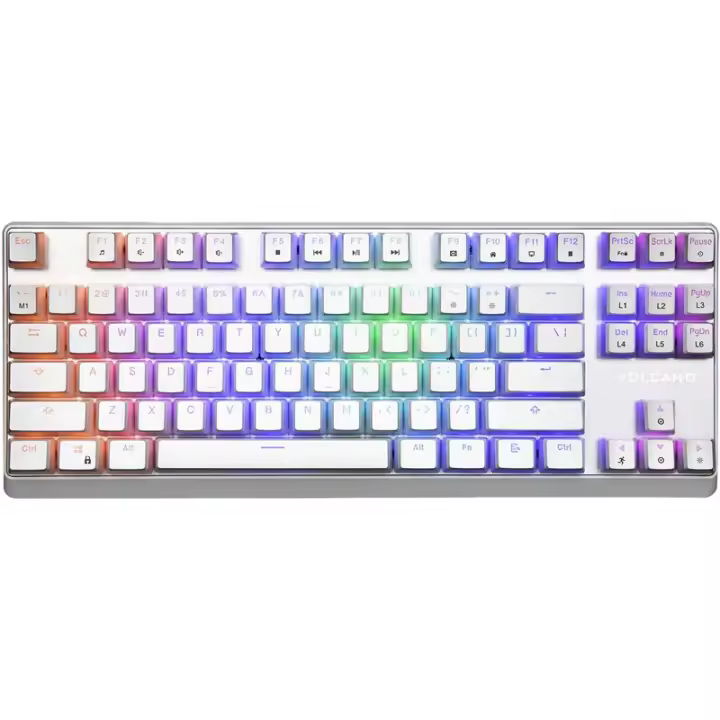 Modecom Volcano Lanparty Pudding Edition Teclado mecánico RGB (Outemu Brown), Blanco - 1