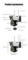 Cámara IP Neye 4K/8MP WiFi Dual Lente Pantalla Exterior Y Interior Seguridad CCTV Para Hogar Y Jardín Resistente Al Agua - details 10