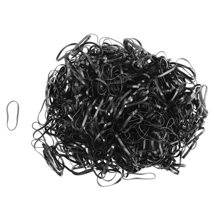 Goma elástica negra para el cabello para niña y mujer, banda para el cabello, regalo, 500 piezas - 1
