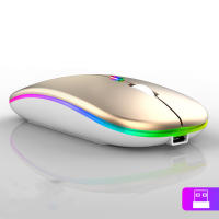 Ratón Inalámbrico Bluetooth 2.4Ghz Recargable Silencioso Con Iluminación LED USB Para Gaming 1600DPI Ratón Para PC Laptop - details 12