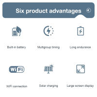 Temporizador De Riego Inteligente Solar WIFI Para Jardín Controlador De Válvula De Agua Digital LCD Sistema De Irrigación Automática 1/2 Camino - details 1