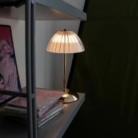 Lámpara De Mesa Retro De Cristal Portátil Con Tacto 3 Colores Para Decoración De Sala De Estar Cocina Y Comedor Fuente De Luz LED Regulable Batería Recargable Incluida - details 3