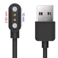 Ociodual Cable de Carga USB 2.0 Compatible con Xiaomi Haylou LS01/LS02 Magnético Negro Recambio Smartwatch Reloj Inteligente - details 1