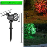 Lámpara De Calle Solar LED Exterior RGB IP65 Impermeable Luz Ajustable Para Jardín Paisaje Hogar Con Luz LED De 9 Varillas - details 8