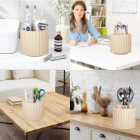 Soporte Giratorio De Maquillaje 360 Con 8 Slots Organizador De Pincel Removible Almacenamiento De Cosméticos Y Porta Bolígrafo - details 9