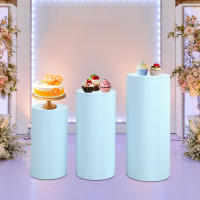 3Pcs Cubiertas Para Pedestal De Cilindro Para Decoración De Mesas De Postres Para Bodas Agradecimientos Cumpleaños Fiesta - details 3