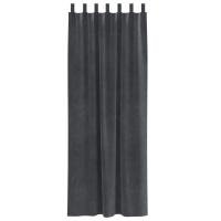 Cortinas Blackout vidaXL con lazos de colgar 2 pcs de terciopelo gris claro - details 2