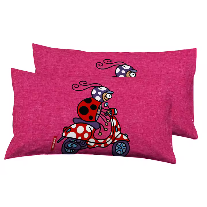 KUKUXUMUSU - 2 Fundas de almohada MARYMOTO 50x75 cm 100% algodón 144 hilos, ropa de cama. Fabricado en España. - 1