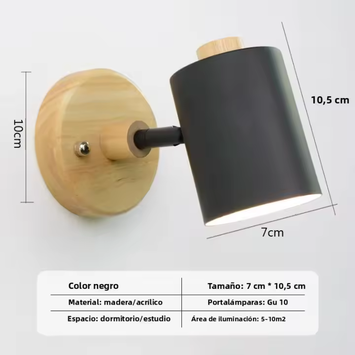 Lámpara De Pared LED Moderna Protección Ocular Multiusos Macarón Lujo Decoración Para Habitación Estudio Dormitorio - 1