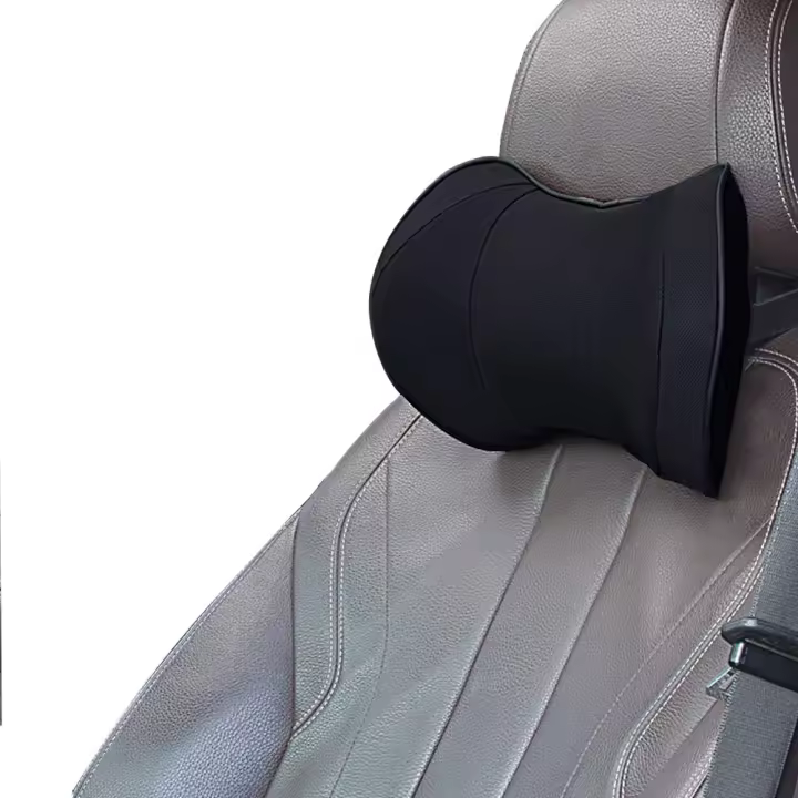 Cojín para asiento de coche - Reposacabezas para asiento de coche con espuma viscoelástica para conducir, cómodo, color negro - 1