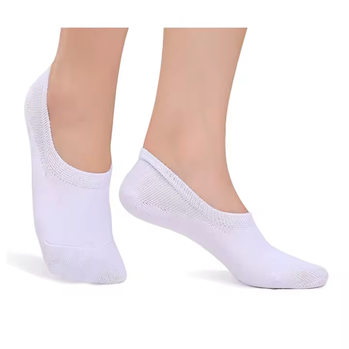 GreatAigoo Calcetin Salvepies Transpirable Mujer Talla 40-46, Color Blanco, Pack de 3 Pares - 1