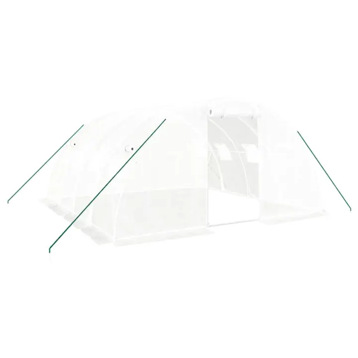 vidaXL Invernadero con Estructura Acero Invernáculo Vivero para Plantas Color Blanco,  Verde, y mas - 1