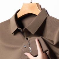 Camisa Polo Para Hombre De Color Sólido Con Mangas Cortas Transpirable Y Cómoda Estilo Casual Y Negocios Nuevo Arrivals - details 11