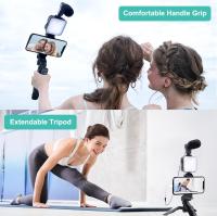 Microfono con soporte + luz KD-49/20 Kit de vlogging para iPhone, Android con trípode, 36 luces LED, kit de inicio de YouTube con mini micrófono para transmisión en vivo, videollamadas - details 7