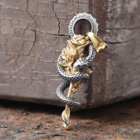 Collar De Hombre Con Colgante De Flor Y Serpiente En Acero Inoxidable 316L Joyería Punk Biker Para Adolescentes Regalo Para Parejas - details 4