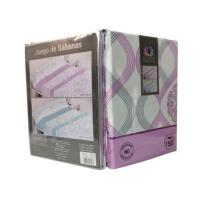 Mercatienda.es Sábanas cama verano-Suaves y Económicas de Microfibra Anti-perli - Peonias Malva. - details 1