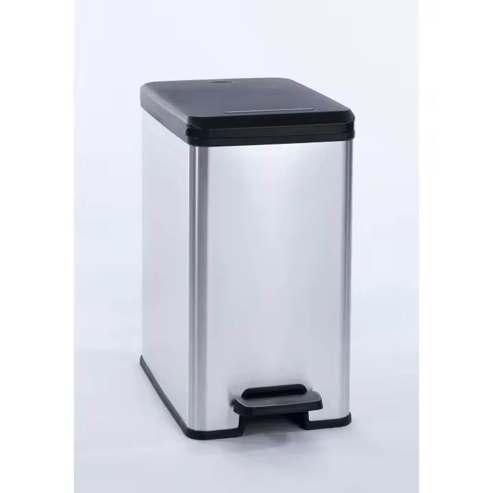 CURVER Cubo  basura  COCINA papelera IML Metalizado cierre pedal Slim 25 litros - 1