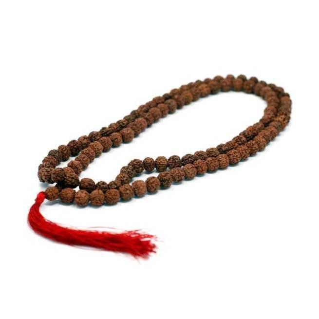 Rudraksha Japa Mala, Collar 108 cuentas meditación Marrón  Raíz Pulseras, Bolsos y Bisuteria Inicio