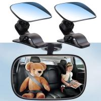 Espejo De Seguridad Para Coche Para Bebés Recién Nacidos Espejo Convexo 9D Visión Amplia Clara Clip-On Para Asiento De Coche Y Carrito De Compras - details 0