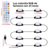 Cadena De Luces LED Festoon 10M 25LED RGB Impermeable Con Control Remoto Y APP Para Decoración De Jardín Y Navidad Luz Exterior De Garlandas - details 10