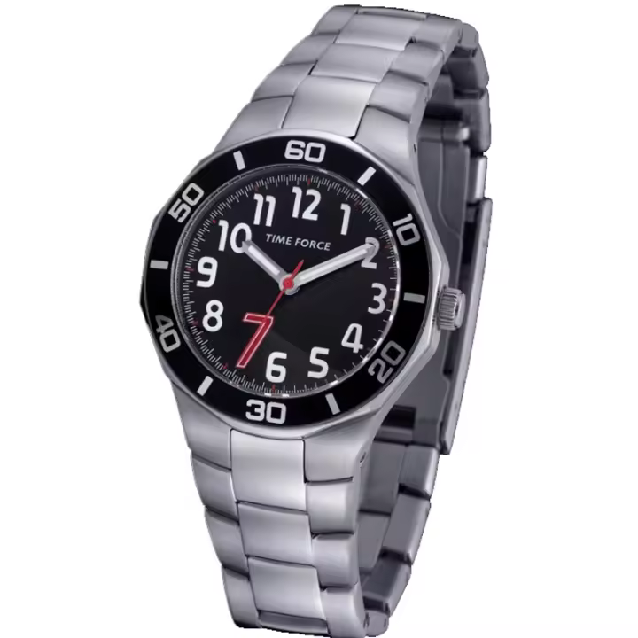 Time Force Tf3386b01m  Reloj Para Para Mujer Color Plateado - 1