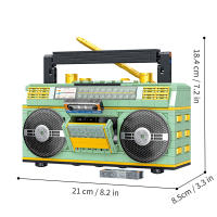 Set De Bloques De Construcción Retro Radio Clásica 781PCS Juguetes Creativos Para Adultos Y Niños Mostrador De Música Vintage Regalo Único - details 4