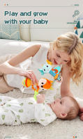 Juguetes De Rattler Para Bebés Peluche Animal Suave Con Sonido Y Textura Sensory Soothing Para Niños Y Niñas Regalos De Cumpleaños - details 0